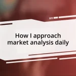 How I approach market analysis daily