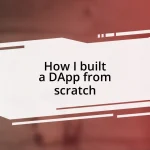 How I built a DApp from scratch