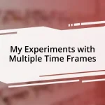 My Experiments with Multiple Time Frames